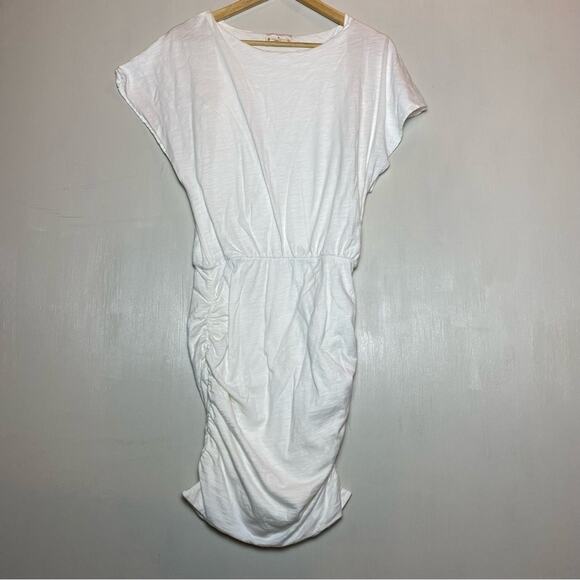 Indigenous My Favorite Everyday White Ruched Dress - Small - Picture 4 of 6
